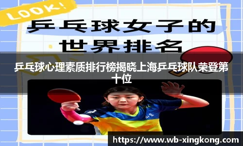 乒乓球心理素质排行榜揭晓上海乒乓球队荣登第十位
